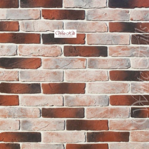 Картинка товара Плитка Тироль брик  (красно-белый) White Hills цемент (285-300)*73мм