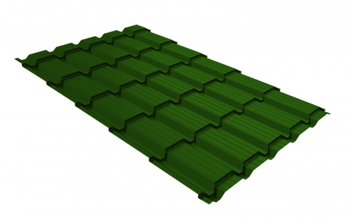 Картинка товара Металлочерепица квадро профи 0,45 PE RAL 6002 лиственно-зеленый