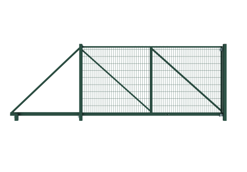 Ворота откатные Medium 2,03х4,0 RAL 6005 влево