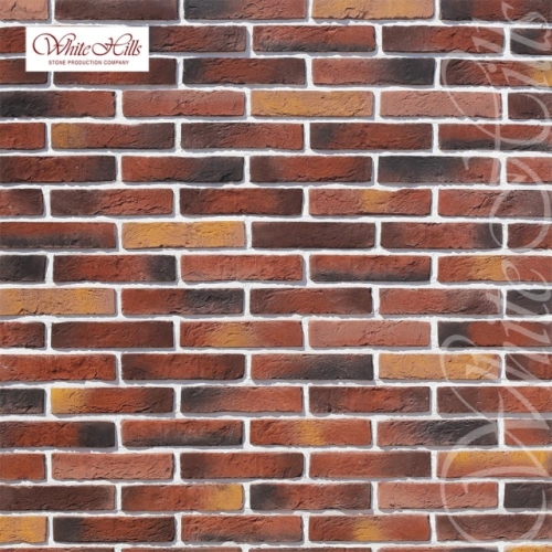 Картинка товара Плитка Бергамо брик 373-70 (коричнево-медный) White Hills цемент 225*49мм