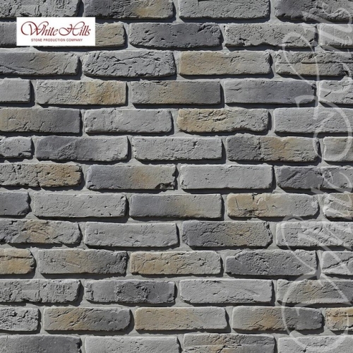 Картинка товара Плитка Берн брик 395-80 (серый) White Hills цемент (242-267)*(60-75)мм