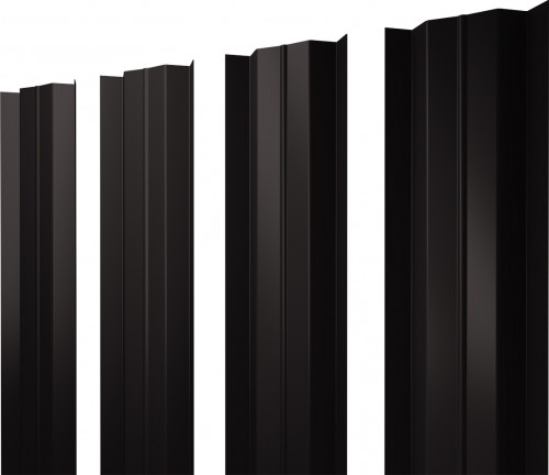 Штакетник М-образный B с прямым резом Grand Line 0,4 ПЭ двухсторонний RR 32 темно-коричневый