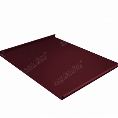 Картинка товара Фальцевая кровля Grand Line Фальц двойной стоячий Quarzit 0,5 мм. RAL 3005 (красное вино)