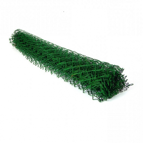 Картинка товара Сетка заборная плетеная (рабица) сталь с ПВХ RAL 6005 (зеленый) 50х50х 2,5мм 1.80х 10.0м рулон ТУ