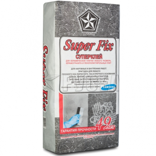Картинка товара Клей Русеан Superfix для плитки серый 25кг