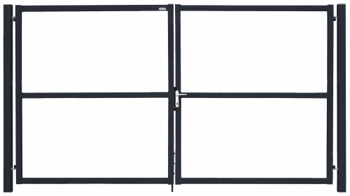 Ворота Colority цинк с замком 2,0х3,5 RAL 7024