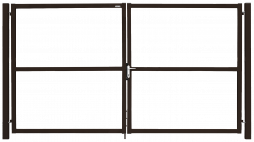 Ворота Colority цинк с замком 2,0х4,0 RAL 8017
