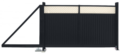 Ворота откатные Estet Plus 2,4х3,5 RAL 7024/1013